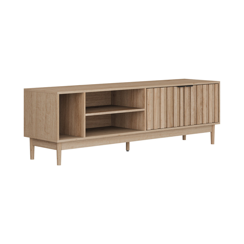 Oikiture TV Cabinet Entertainment Unit Stand 160cm Natural-Entertainment Unit-PEROZ Accessories