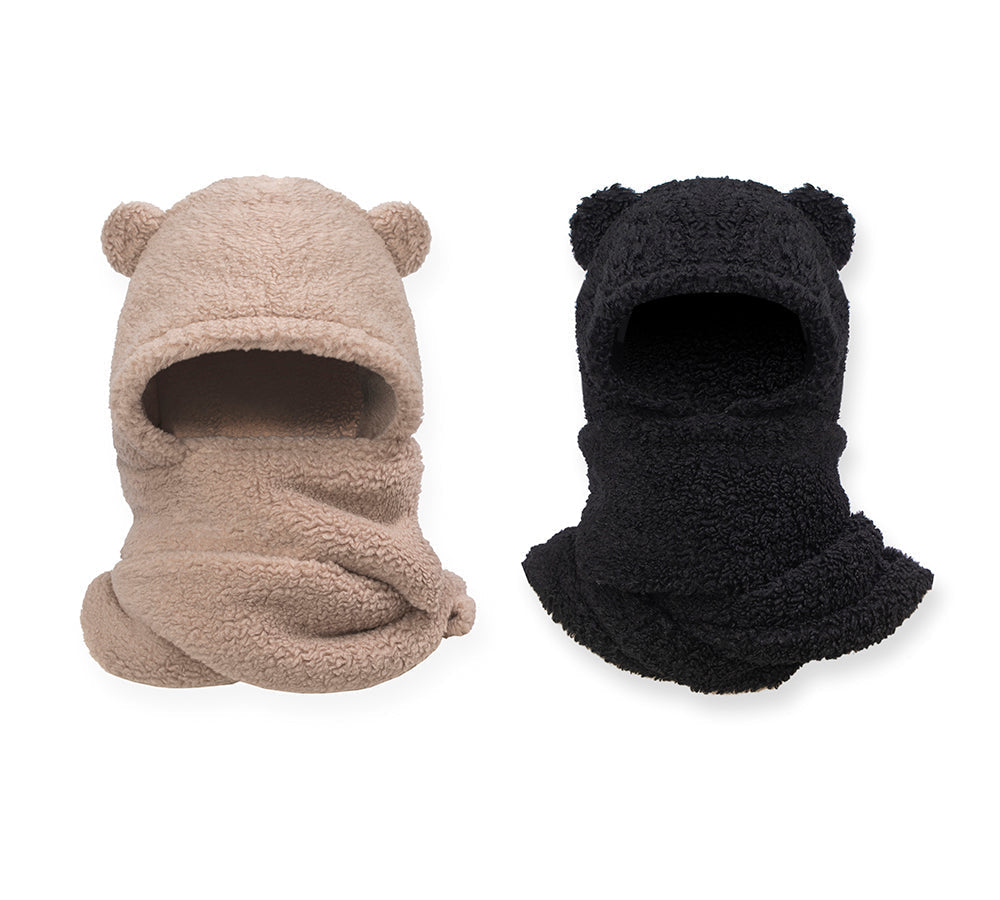 EVERAU® Hat Scarf and Gloves 3 In 1 Cute Bear Plush Hat-PEROZ Accessories