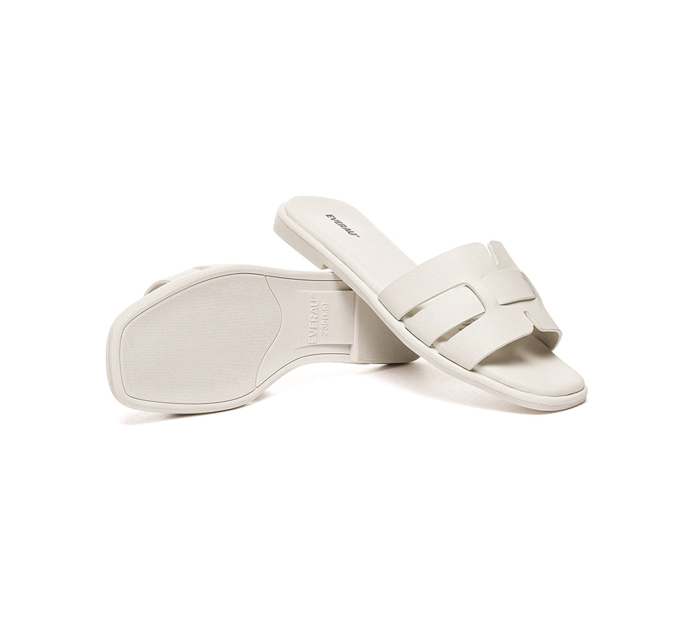 EVERAU® Women Leather Woven Flat Slides Bolita-PEROZ Accessories