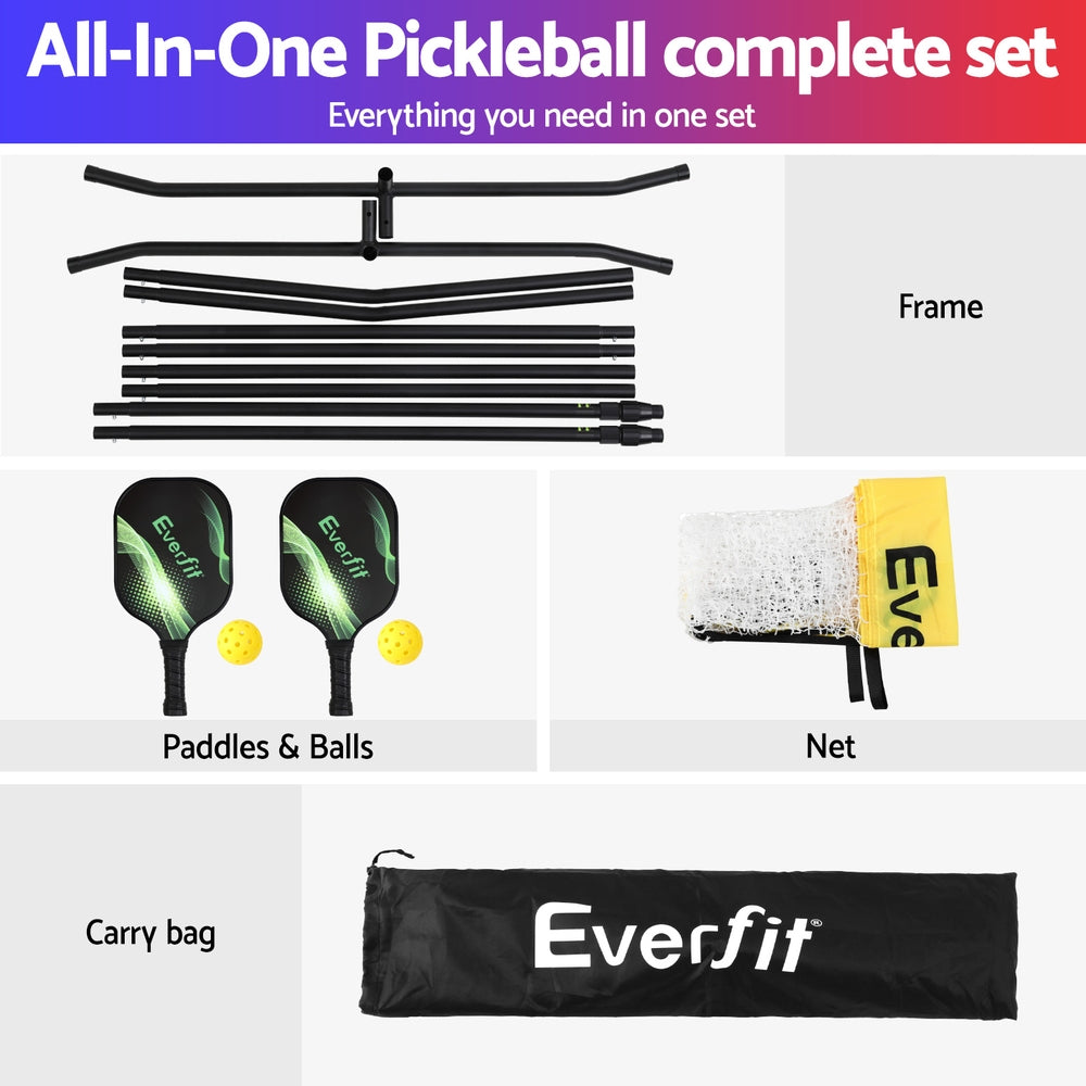 Everfit 10ft Portable Pickle Ball Net Adjustable Multi-Sport for Badminton Tennis Pickleball Volleyball-Sports & Fitness > Racquet Sports > Pickleball-PEROZ Accessories