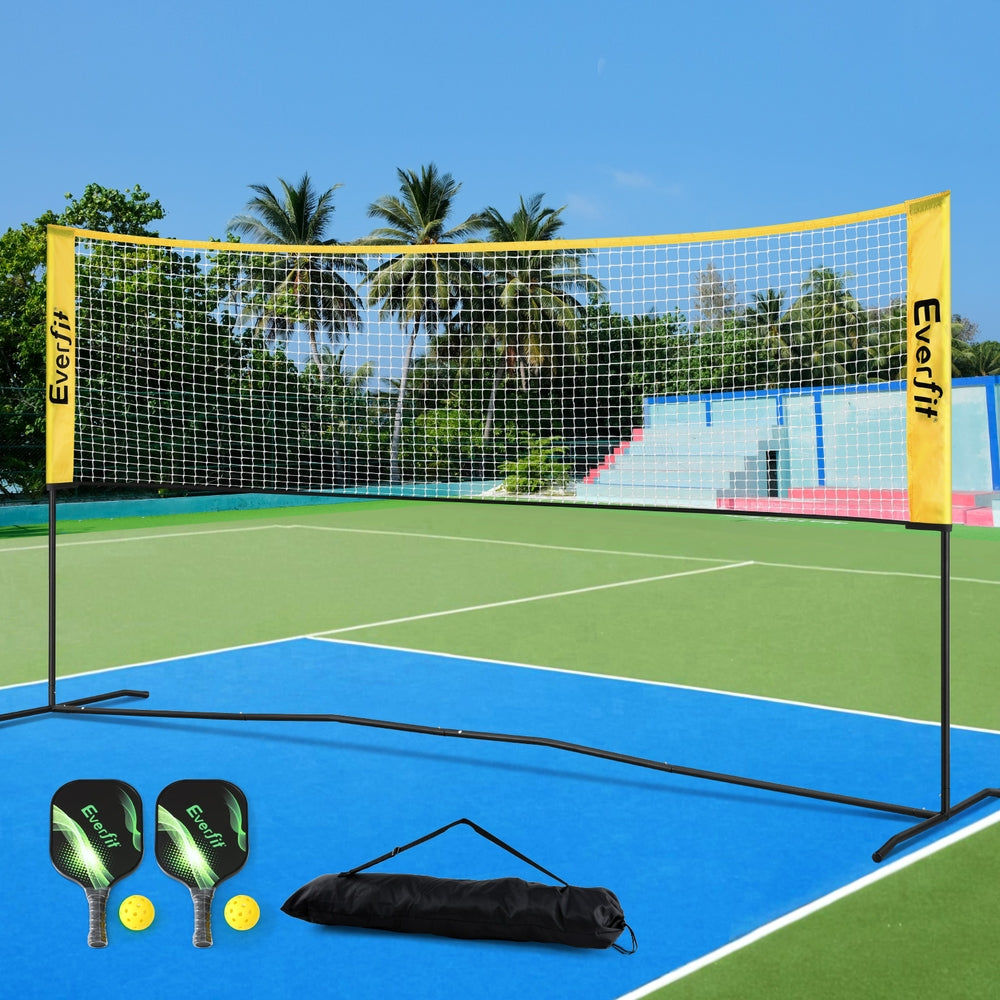 Everfit 10ft Portable Pickle Ball Net Adjustable Multi-Sport for Badminton Tennis Pickleball Volleyball-Sports & Fitness > Racquet Sports > Pickleball-PEROZ Accessories