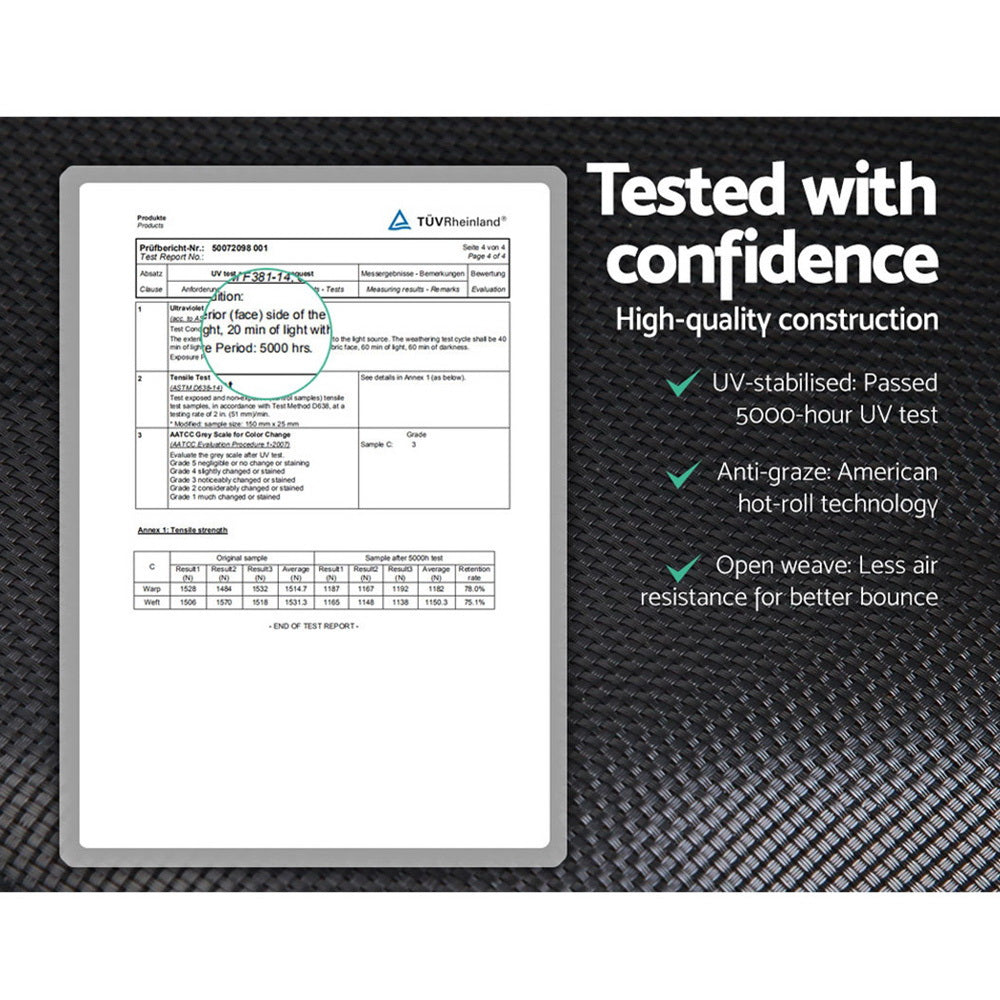 Everfit 12FT Trampoline for Kids w/ Ladder Enclosure Safety Net Pad Gift Round-Sports & Fitness > Trampolines > Trampolines & Accessories-PEROZ Accessories