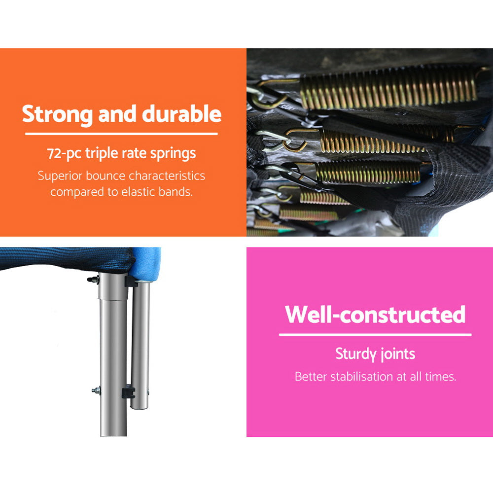 Everfit 12FT Trampoline for Kids w/ Ladder Enclosure Safety Net Pad Gift Round-Sports & Fitness > Trampolines > Trampolines & Accessories-PEROZ Accessories