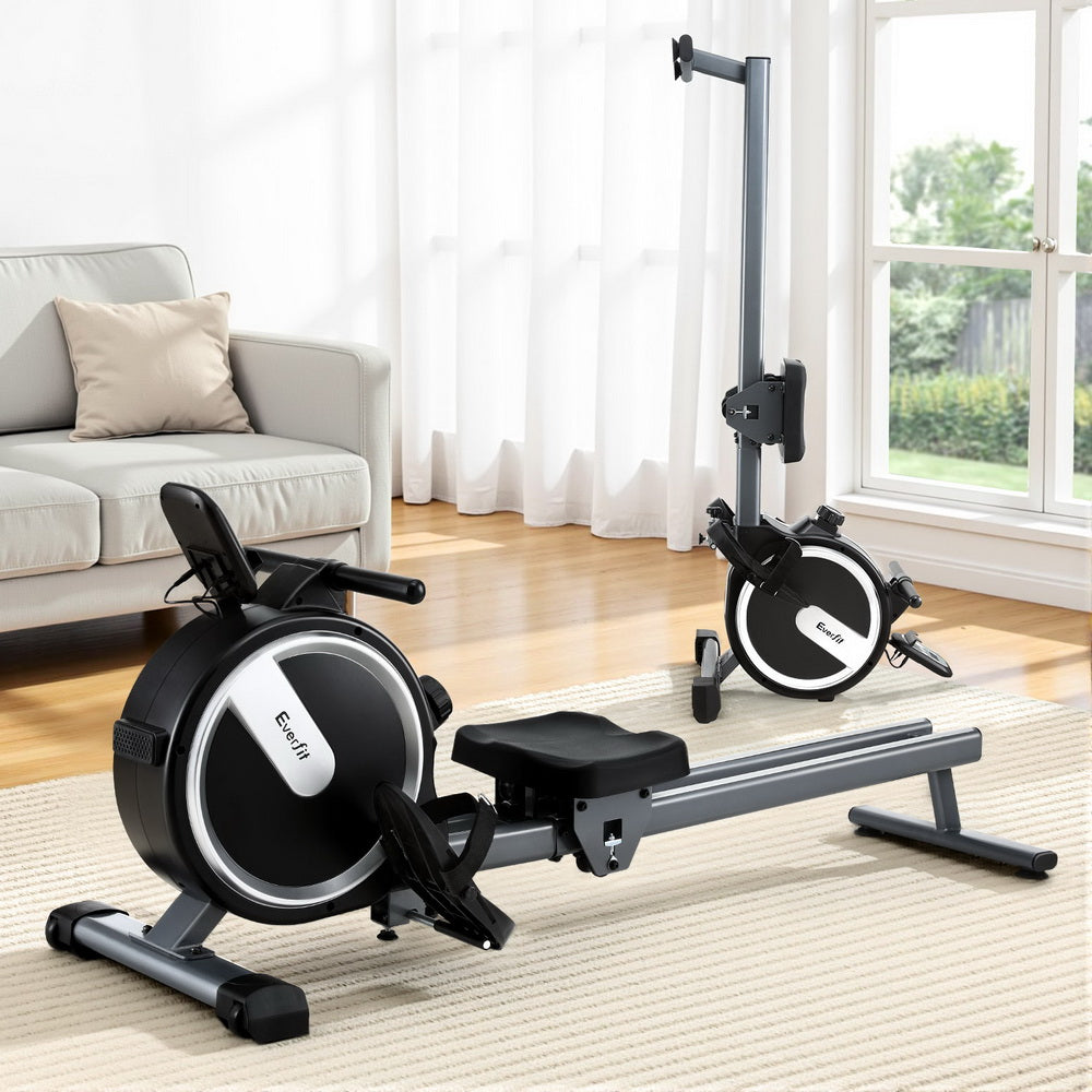 Everfit 16 Level Magnetic Rowing Machine for Home with App Connect Black-Sports & Fitness > Exercise, Gym & Fitness > Gym Equipment & Accessories-PEROZ Accessories