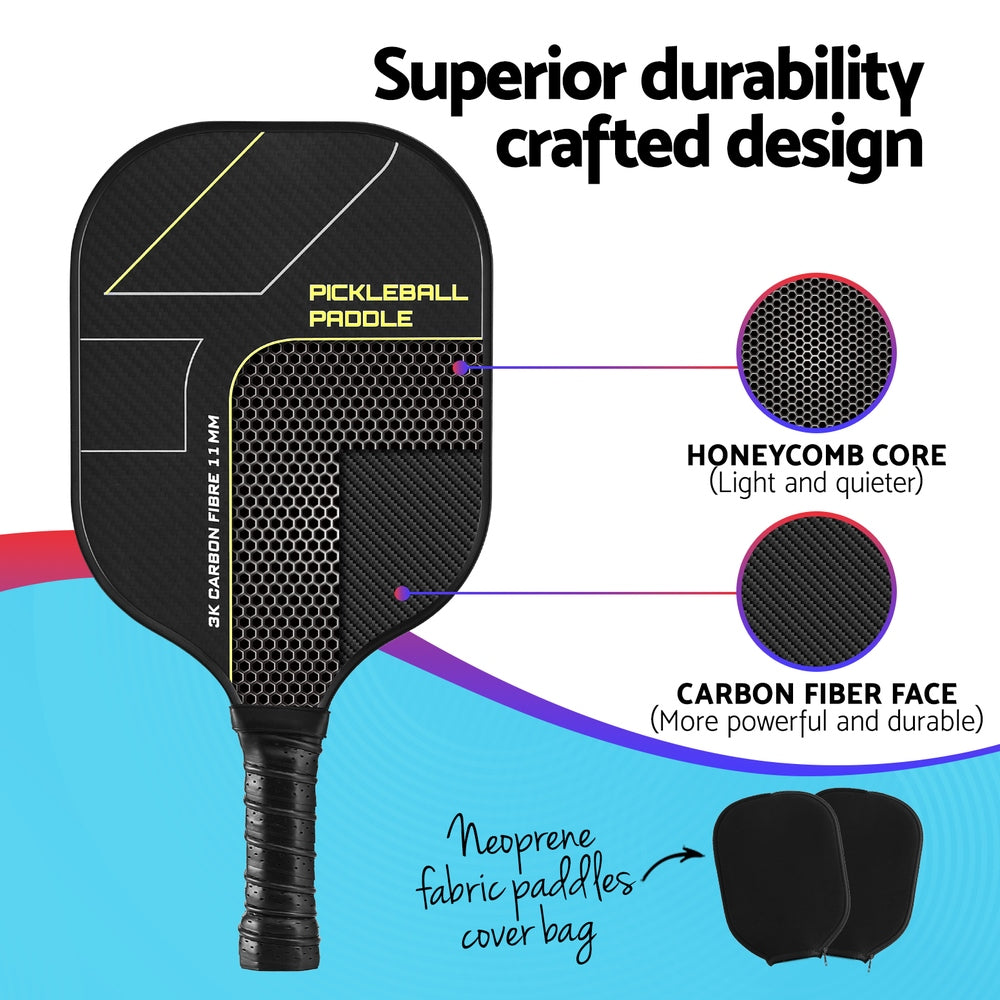 Everfit 2PCS Pickleball Paddles Set Outdoor Pickle Balls Rackets with Cover Bag Training-Baby & Kids > Baby & Kid&