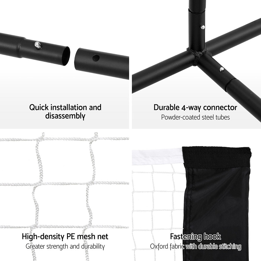 Everfit 3.6M Badminton Tennis Net Portable Volleyball Kit Adjustable Height-Sports & Fitness > Ball Sports > Netball & Netball Accessories-PEROZ Accessories