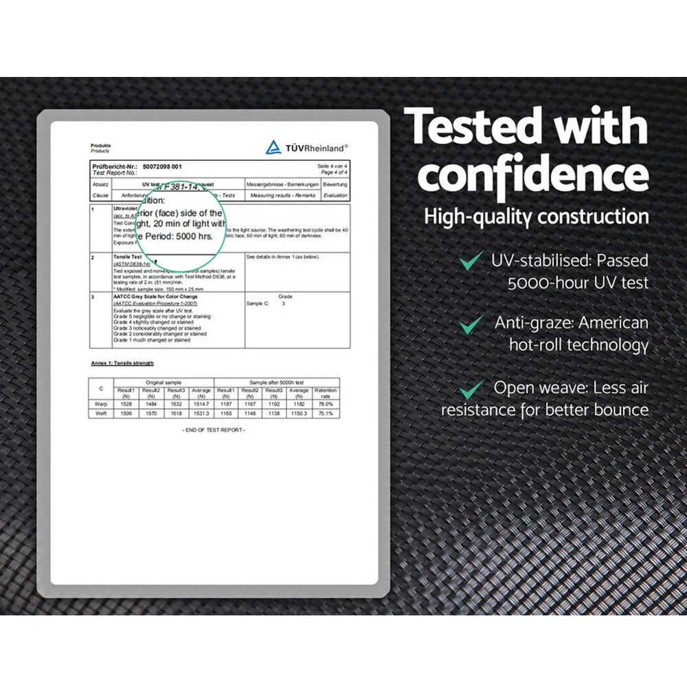 Everfit 8FT Trampoline for Kids w/ Ladder Enclosure Safety Net Pad Gift Round-Sports & Fitness > Trampolines > Trampolines & Accessories-PEROZ Accessories