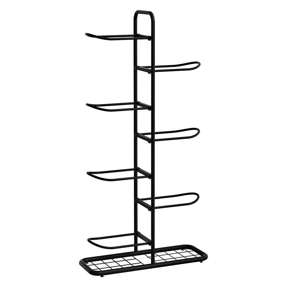 Everfit Ball Storage Rack Sports Equipment Organizer 7-Tier Holder for Garage Gym Black-Tools > Tools Storage > Wall Storage Racks-PEROZ Accessories