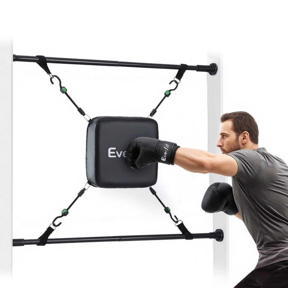 Everfit Doorway Punching Bag Adjustable Apartment Friendly with Boxing Gloves Black-Sports & Fitness > Exercise, Gym & Fitness > Boxing & Martial Arts-PEROZ Accessories