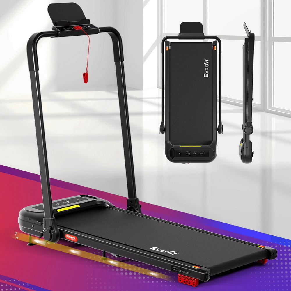 Everfit Treadmill Electric Walking Pad with Incline Foldable for Home Gym Black-Sports & Fitness > Exercise, Gym & Fitness > Treadmills-PEROZ Accessories