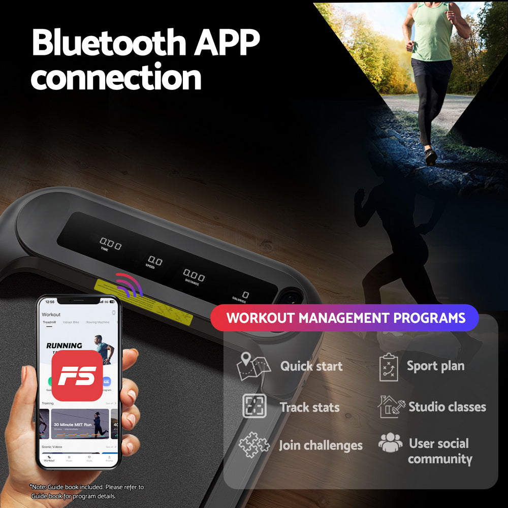 Everfit Treadmill Electric Walking Pad with Incline Under Desk Home Gym Black-Sports & Fitness > Exercise, Gym & Fitness > Treadmills-PEROZ Accessories