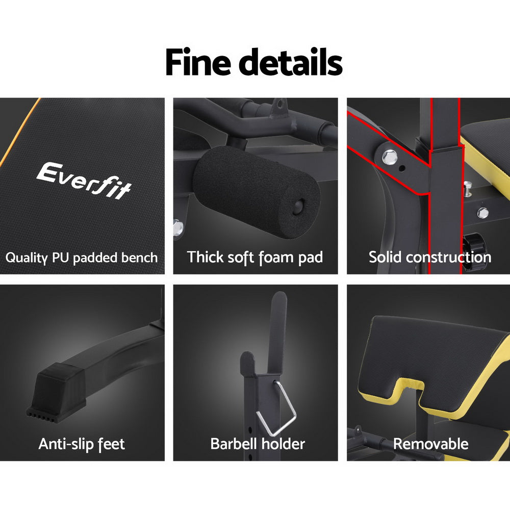 Everfit Weight Bench 14in1 Press Multi-Station Fitness Home Gym Equipment-Sports & Fitness > Exercise, Gym & Fitness > Gym Equipment & Accessories-PEROZ Accessories