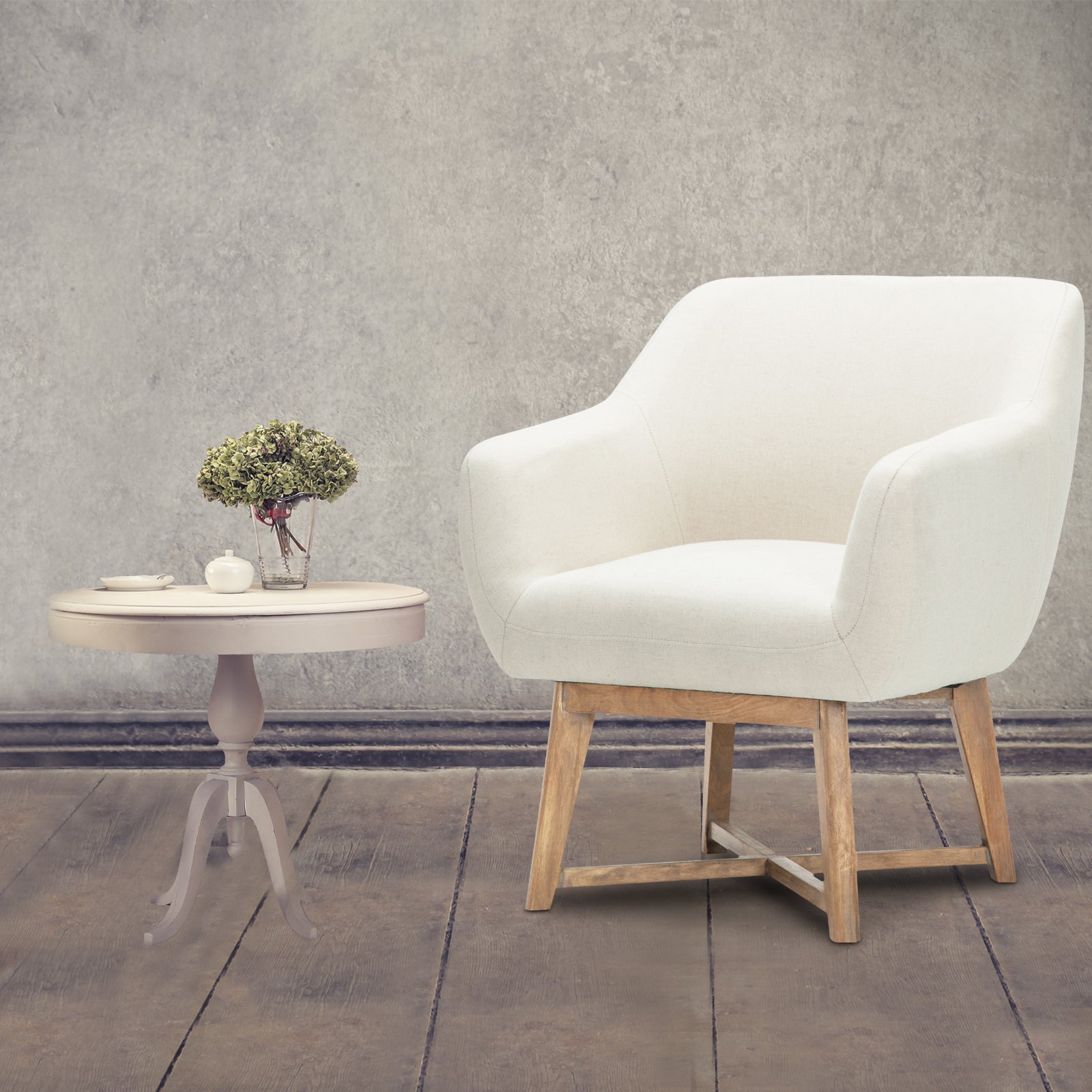 Artiss Armchair Tub Chair Beige Aston-Furniture > Living Room-PEROZ Accessories