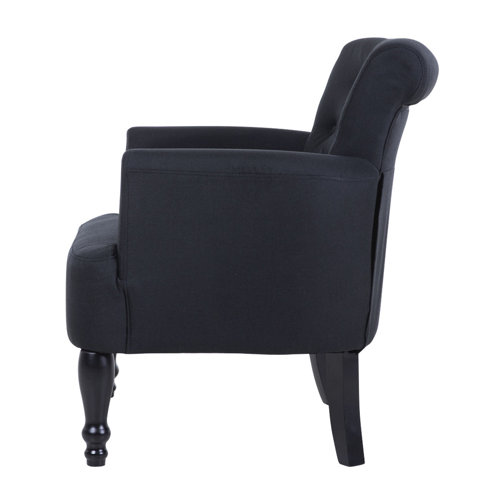 Artiss Armchair Wingback Charcoal Lothair-Furniture > Bar Stools & Chairs-PEROZ Accessories