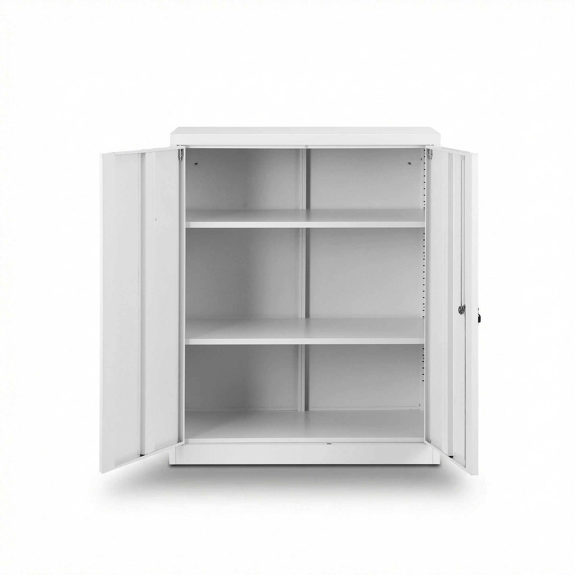 Artiss Steel Locker Cabinet Filing Mental Storage 3-Point Lock Adjustable Shelves White-Furniture > Office > Storage Cabinets-PEROZ Accessories