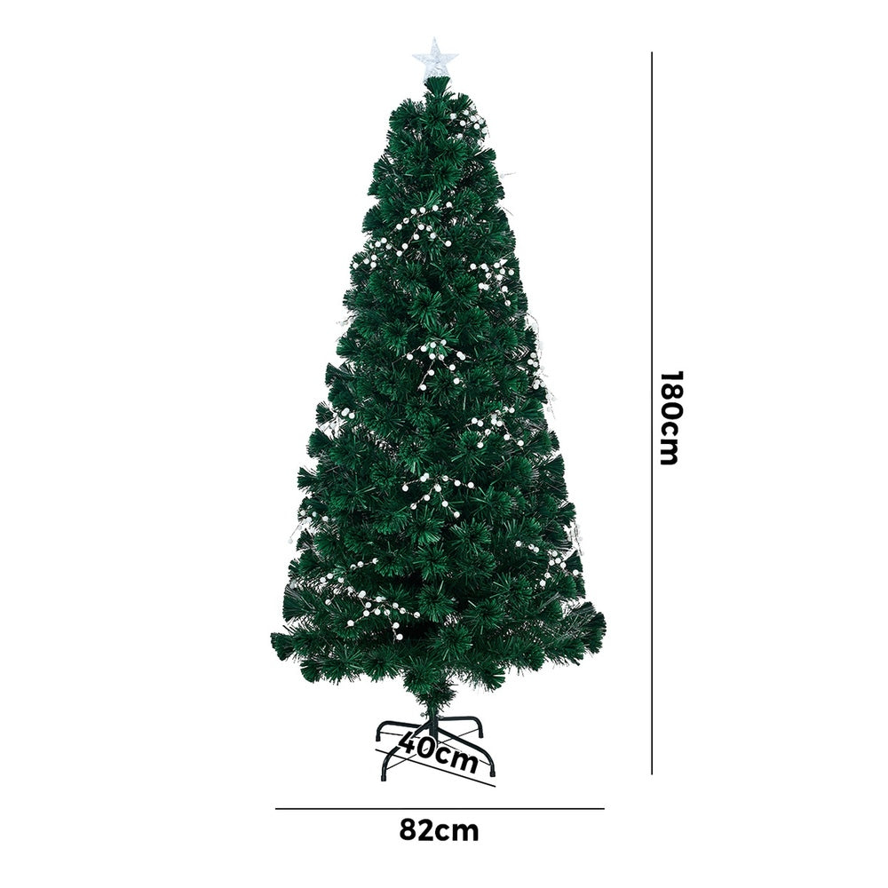 Tinseltown LED Christmas Tree 1.8M 6FT Fibre-optics Warm Lights-Christmas Tree-PEROZ Accessories