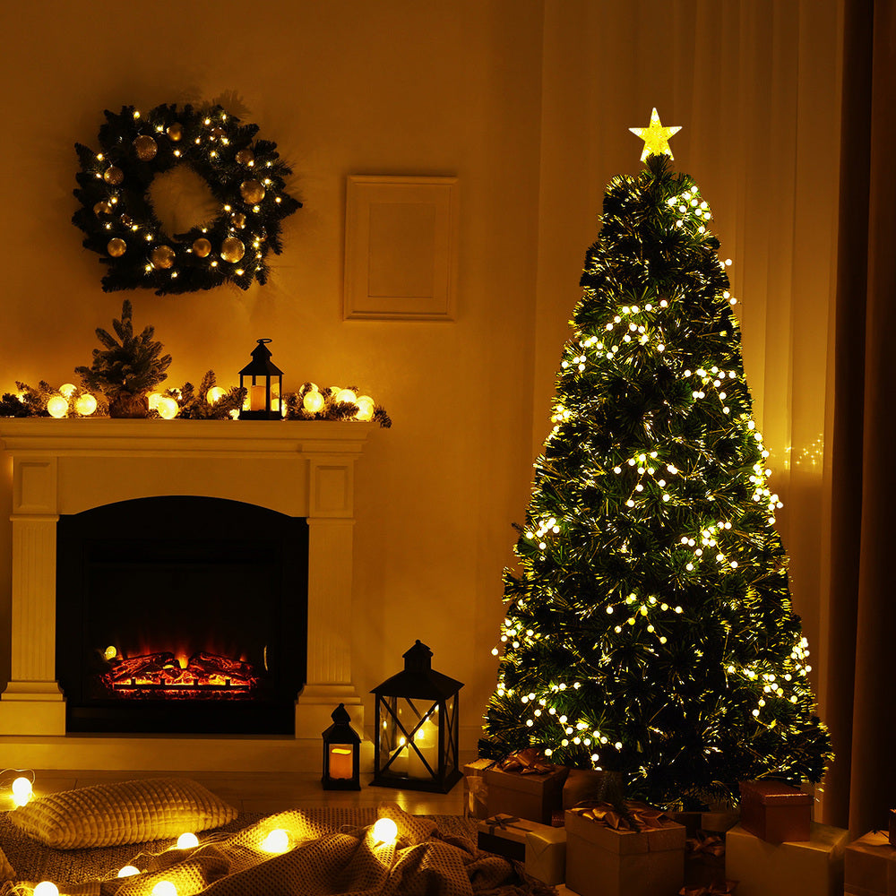 Tinseltown LED Christmas Tree 1.8M 6FT Fibre-optics Warm Lights-Christmas Tree-PEROZ Accessories