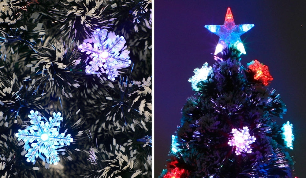 Mazam Christmas Tree 1.8M 6FT Snowflakes Green with LED lights-Christmas Tree-PEROZ Accessories