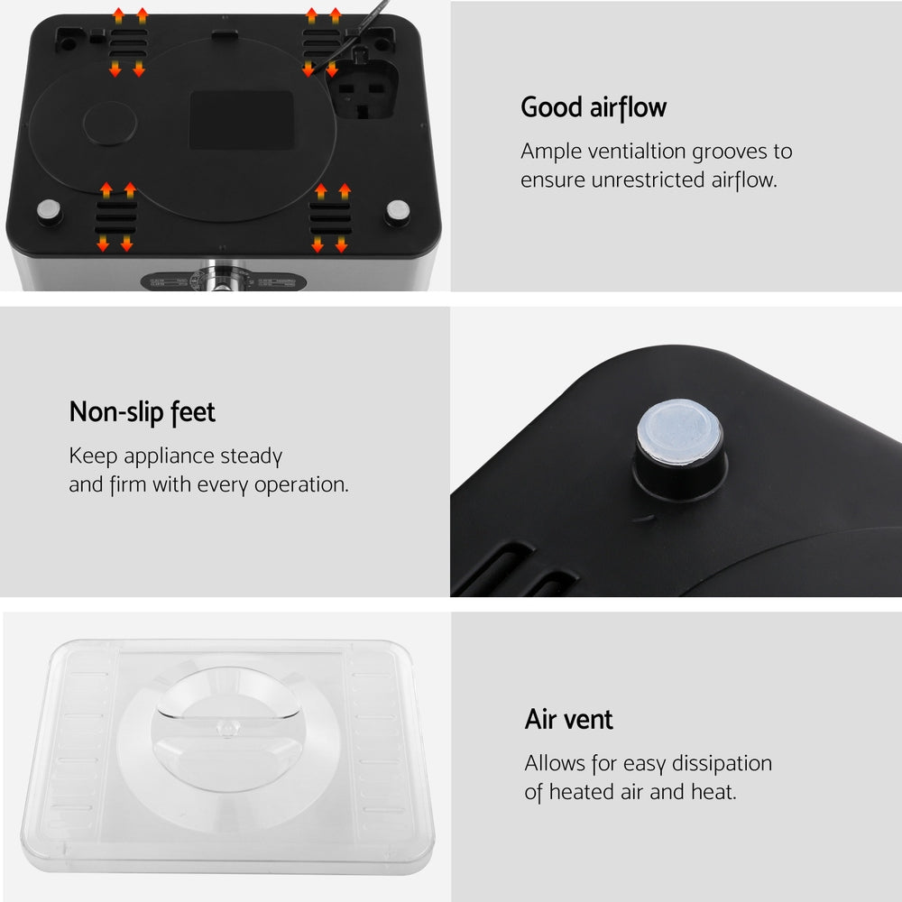 Devanti 5 Trays Food Dehydrator Stainless Steel Tray-Appliances > Appliances Others-PEROZ Accessories