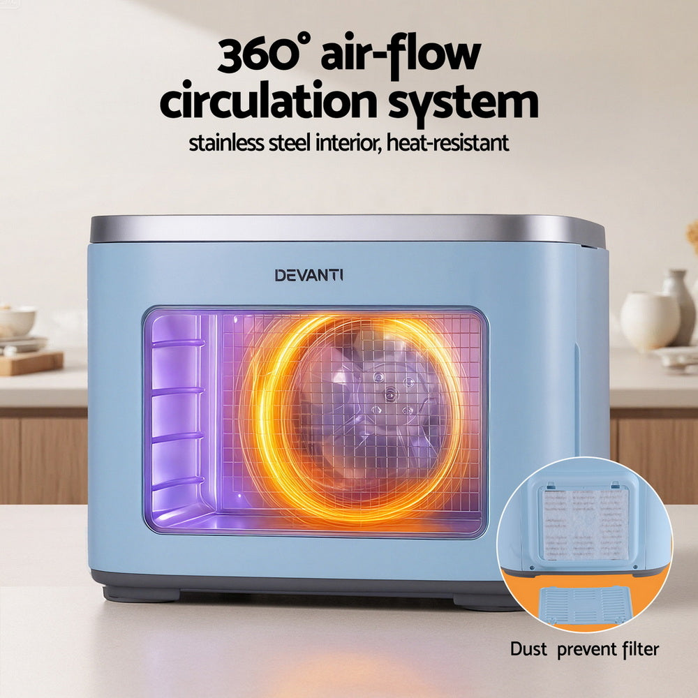 Devanti 5 Trays Food Dehydrator Mini Fruit Dryer 500W-Appliances > Kitchen Appliances > Food Dehydrators-PEROZ Accessories