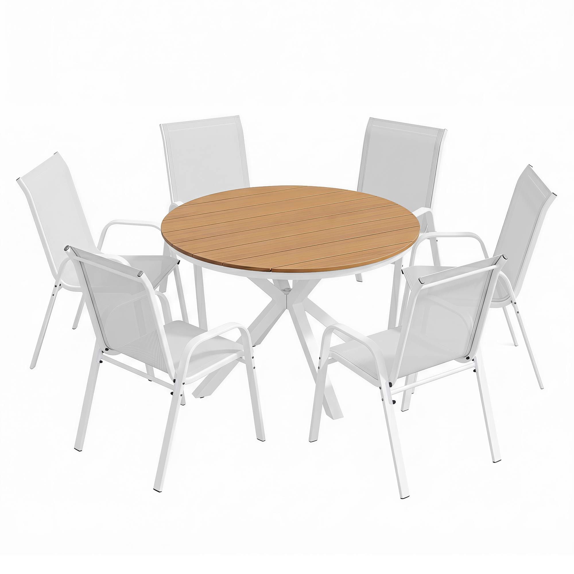 Gardeon 7PCS Outdoor Dining Set Table and Chairs Patio Garden Furniture Steel-Furniture > Outdoor > Outdoor Dining Sets-PEROZ Accessories