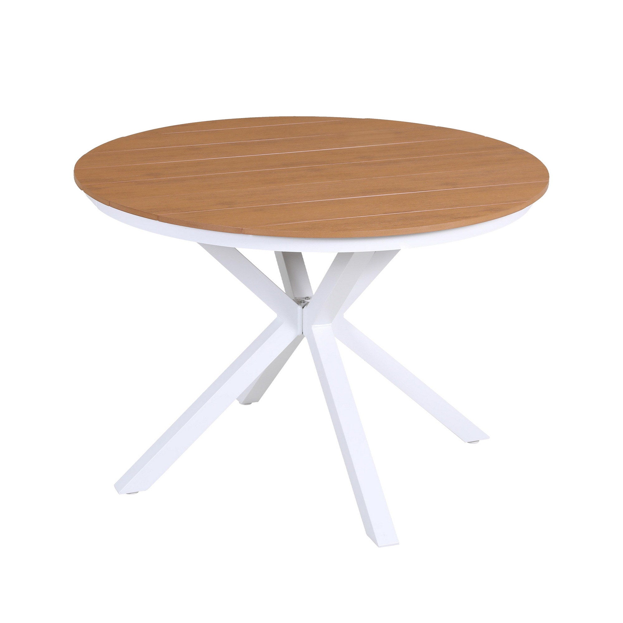 Gardeon Outdoor Dining Table 108CM Aluminum Frame WPC Top Desk Patio Furniture-Furniture > Living Room > Side Tables-PEROZ Accessories
