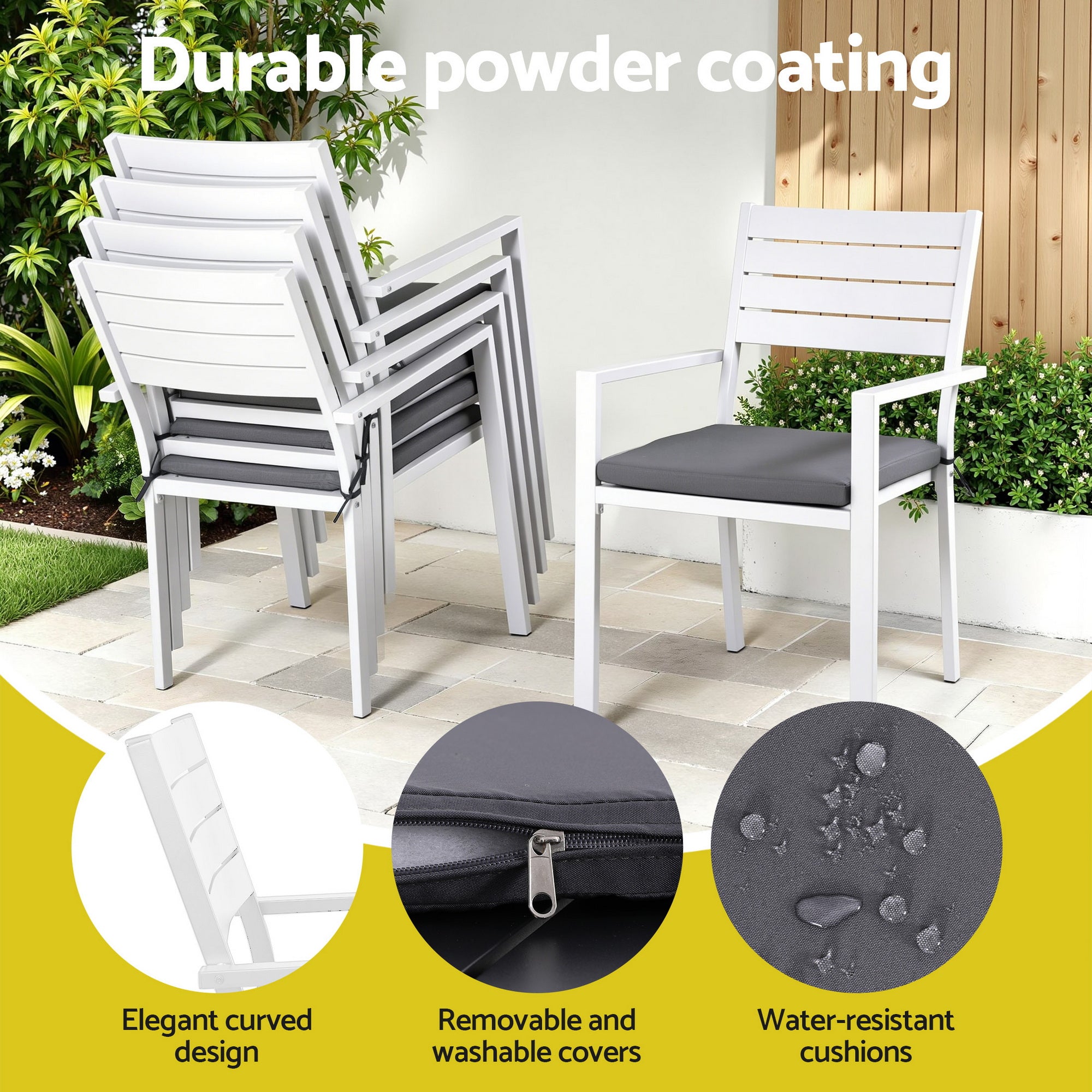 Gardeon Outdoor Dining Set 9PCS Aluminum Extendable Table Chairs Patio Furniture-Furniture > Outdoor > Outdoor Dining Sets-PEROZ Accessories