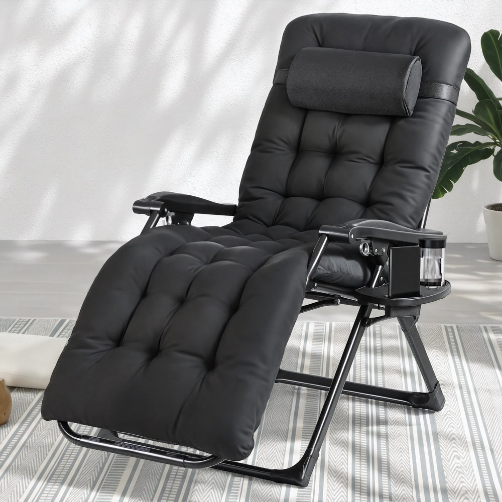 Gardeon Sun Lounge Lounger Folding Camping Zero Gravity Chair Outdoor Furniture-Furniture > Outdoor > Outdoor Sofas & Lounge Sets-PEROZ Accessories