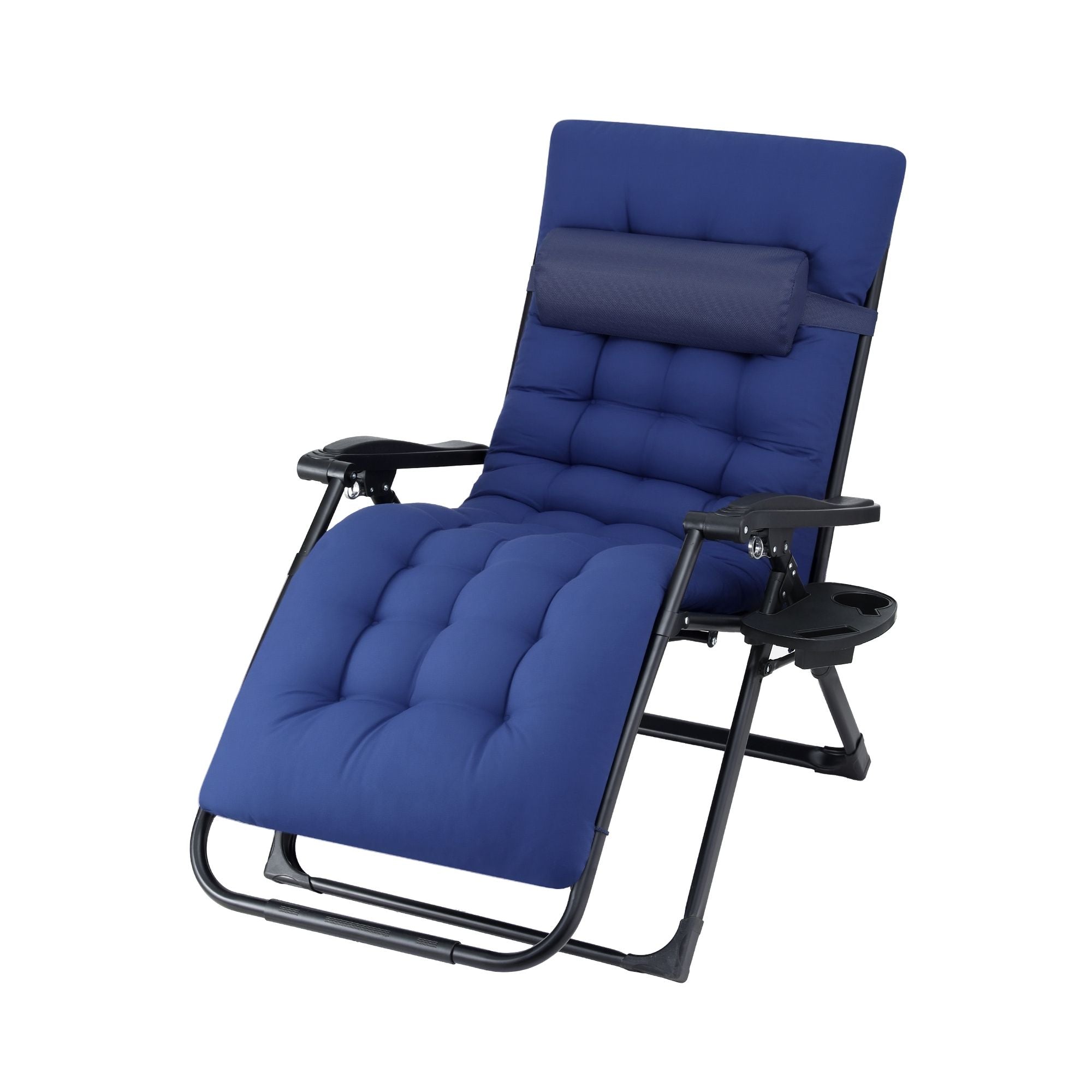 Gardeon Sun Lounge Lounger Folding Camping Zero Gravity Chair Outdoor Furniture XL Blue-Furniture > Outdoor > Outdoor Chairs-PEROZ Accessories