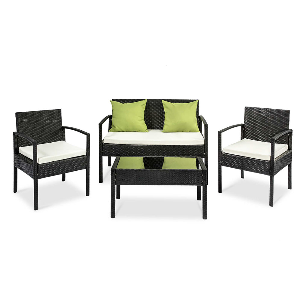 Gardeon Outdoor Sofa Set Wicker Lounge Setting Table and Chairs Patio Furniture-Furniture > Outdoor-PEROZ Accessories