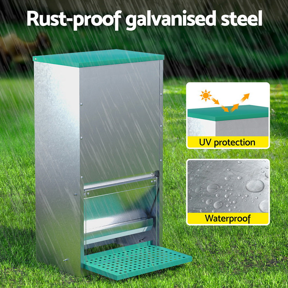 Giantz Automatic Chicken Feeder Port Coop Chick Poultry Treadle Self Opening-Pet Care > Farm Supplies > Farm Equipment-PEROZ Accessories