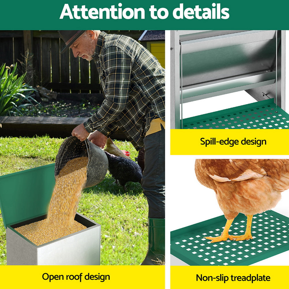 Giantz Automatic Chicken Feeder Port Coop Chick Poultry Treadle Self Opening-Pet Care > Farm Supplies > Farm Equipment-PEROZ Accessories