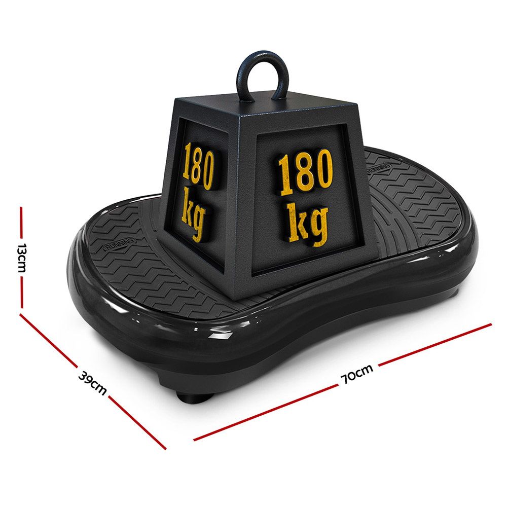 Everfit Vibration Machine Platform Vibrator Resistance Rope Home Fitness Black-Sports & Fitness > Fitness Accessories-PEROZ Accessories