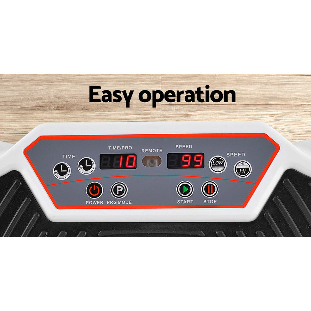 Everfit Vibration Machine Platform Vibrator Resistance Rope Home Fitness White-Sports & Fitness > Fitness Accessories-PEROZ Accessories