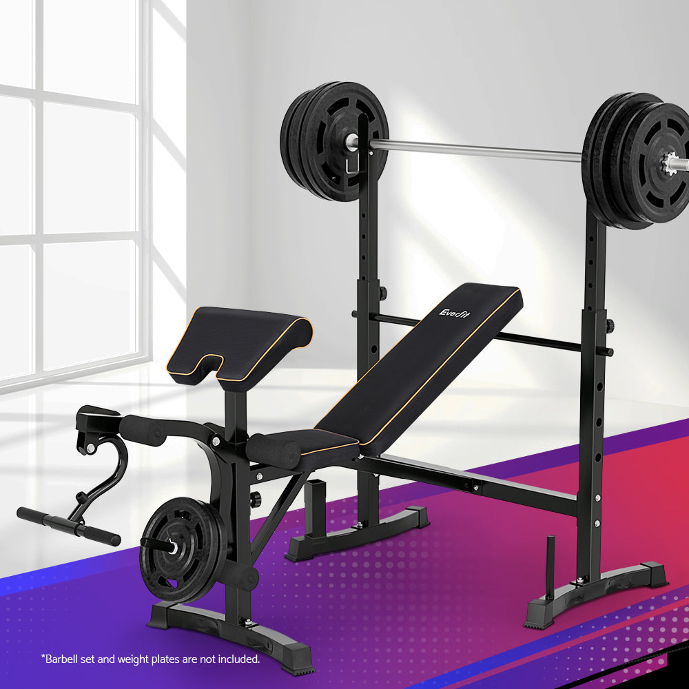 Everfit Weight Bench 10 in 1 Bench Press Home Gym Station 330kg Capacity-Sports & Fitness > Fitness Accessories-PEROZ Accessories