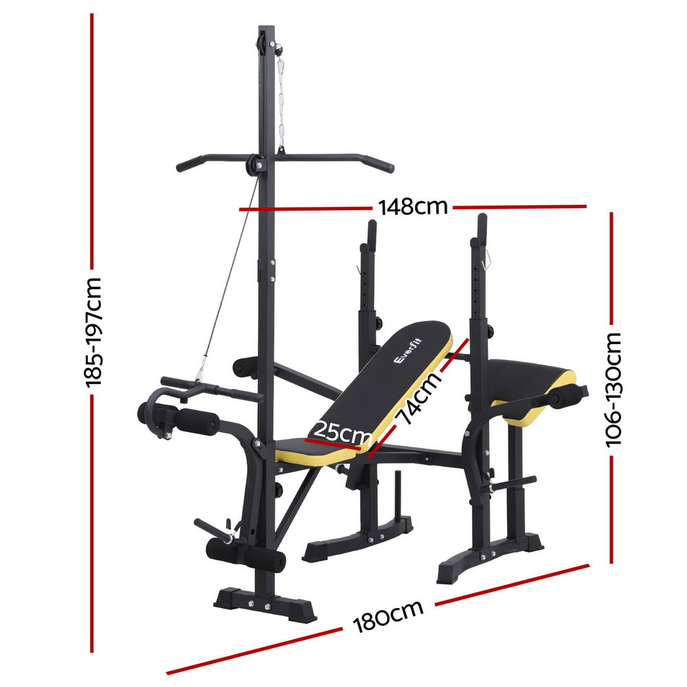 Everfit Weight Bench 14in1 Press Multi-Station Fitness Home Gym Equipment-Sports & Fitness > Exercise, Gym & Fitness > Gym Equipment & Accessories-PEROZ Accessories