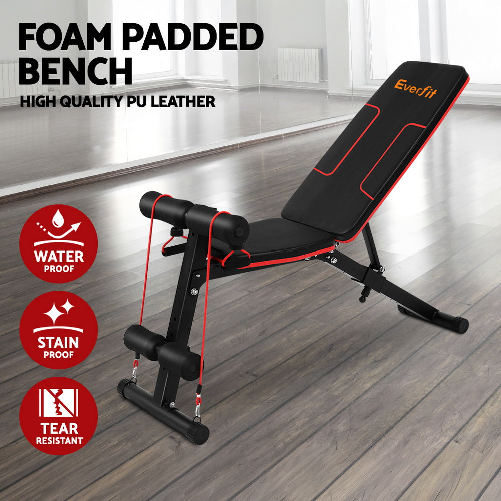 Everfit Weight Bench Adjustable FID Bench Press Home Gym 150kg Capacity-Sports & Fitness > Fitness Accessories-PEROZ Accessories