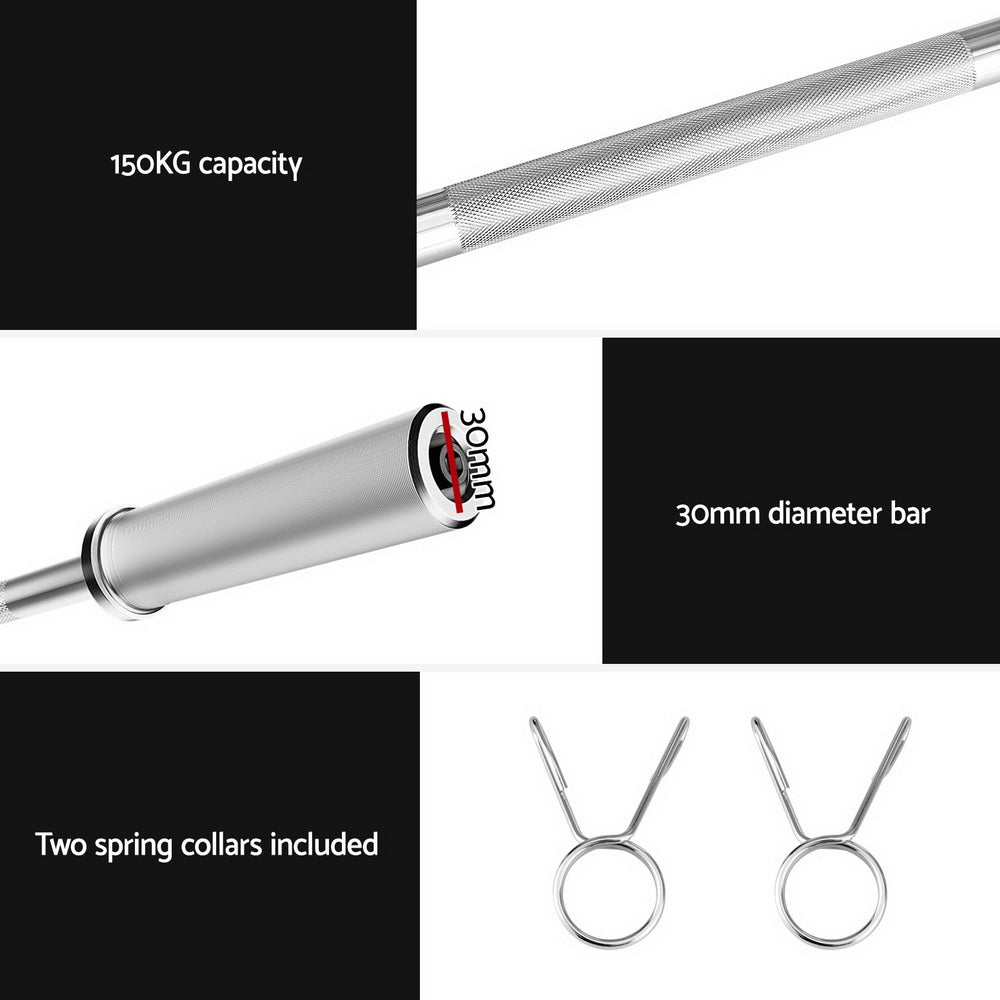 Everfit Barbell Bar Weights Lifting Dumbbells Olympic Training Bar Gym Fitness-Sports & Fitness > Exercise, Gym & Fitness > Free Weights-PEROZ Accessories