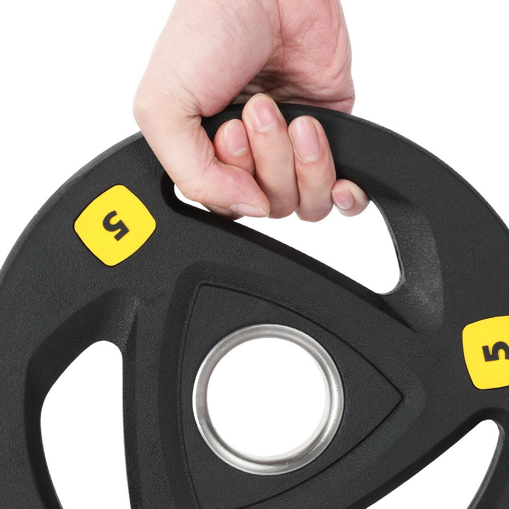 Everfit Weight Plates Standard 5kg Dumbbells Barbells Plate Weight Lifting Home-Sports & Fitness > Exercise, Gym & Fitness > Free Weights-PEROZ Accessories