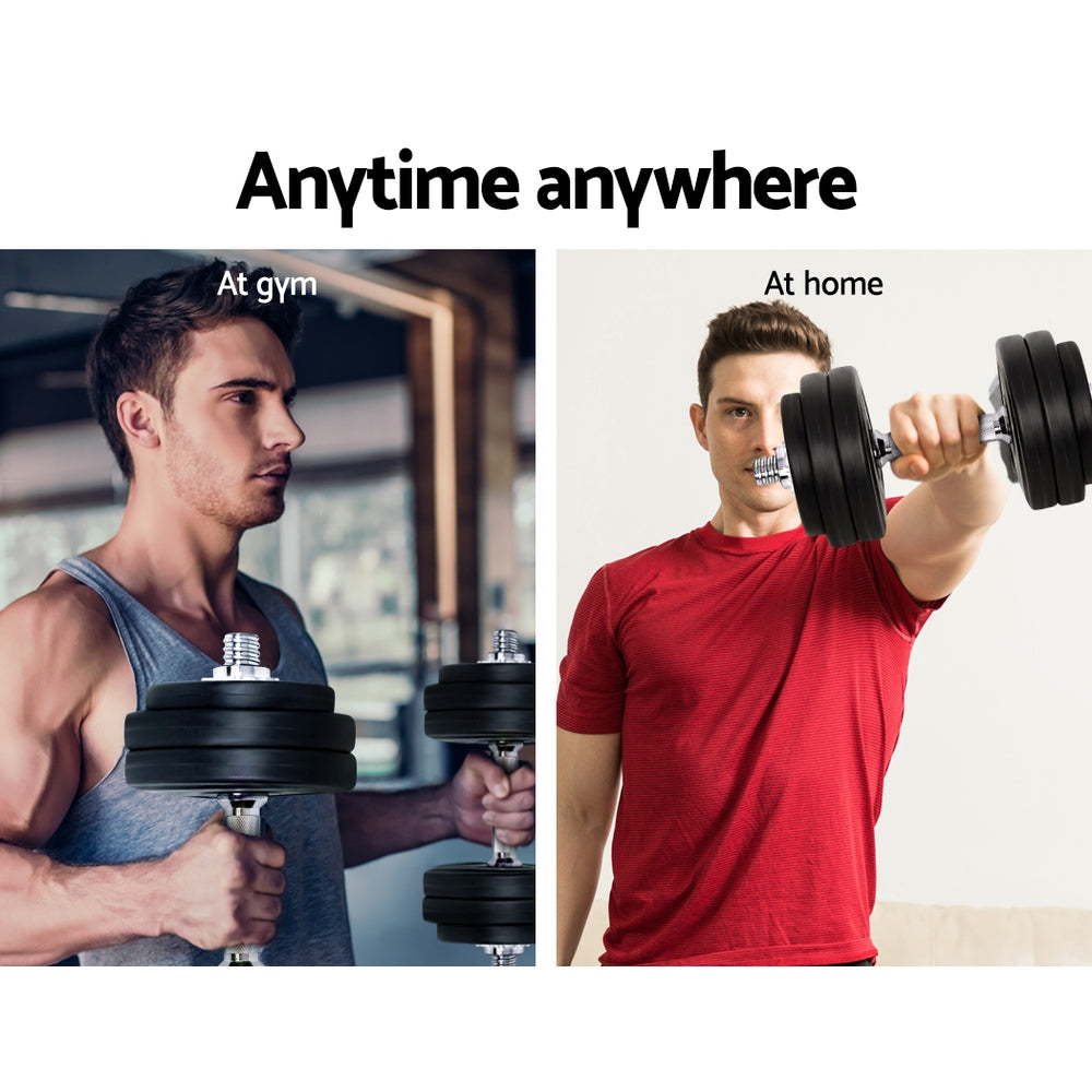 Everfit 30kg Dumbbell Set Weight Plates Dumbbells Lifting Bench-Sports & Fitness > Exercise, Gym & Fitness > Free Weights-PEROZ Accessories