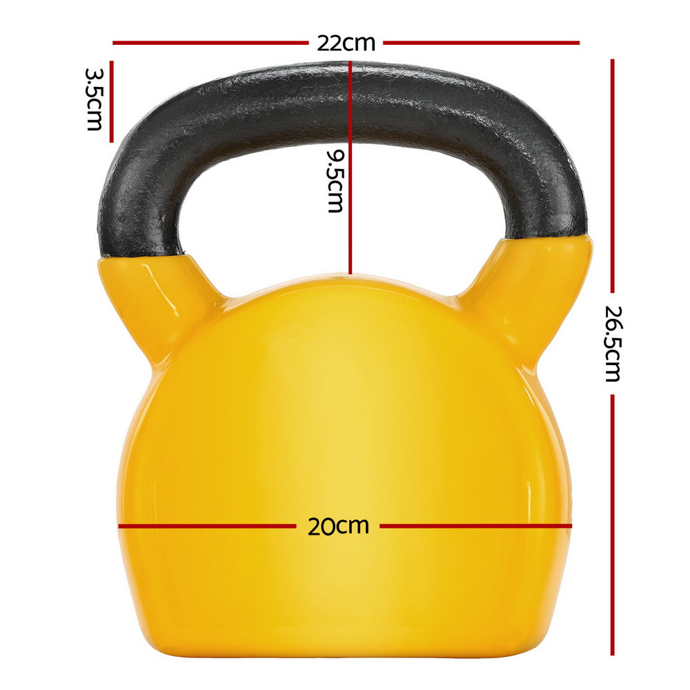 Everfit 20kg Kettlebell Set Weightlifting Bench Dumbbells Kettle Bell Gym Home-Sports & Fitness > Exercise, Gym & Fitness > Free Weights-PEROZ Accessories