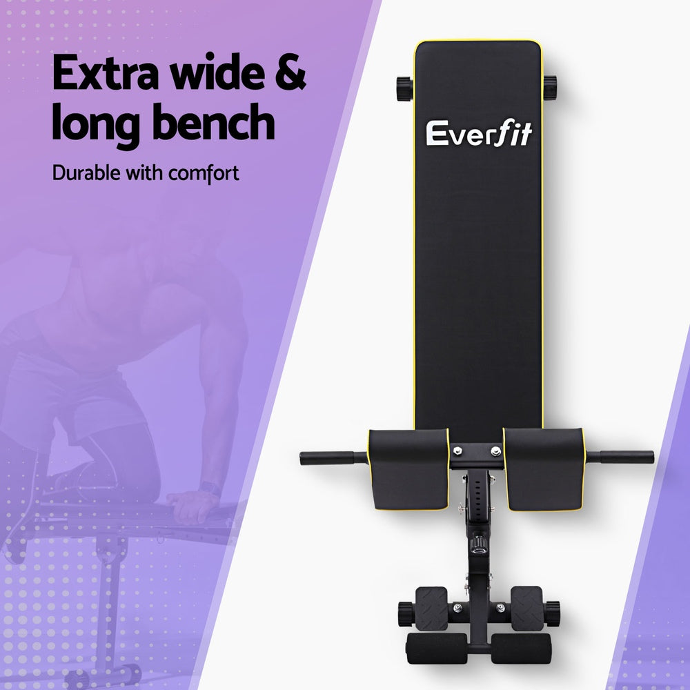 Everfit Roman Chair Adjustable Weight Bench Strength Training Preacher Curls-Sports & Fitness > Exercise, Gym & Fitness > Exercise Benches-PEROZ Accessories