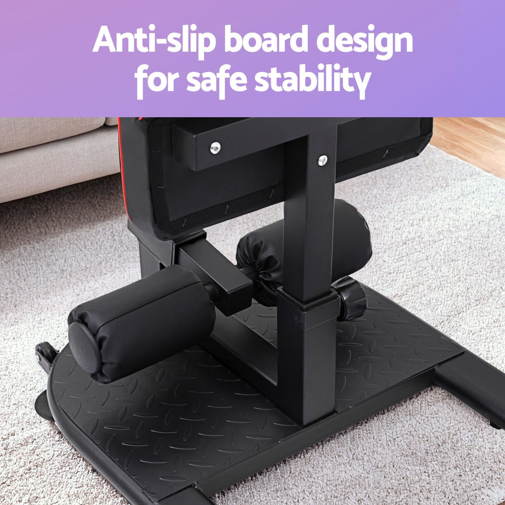 Everfit Deep Sissy Squat Weight Bench Adjustable Leg Extension Strength Training-Sports & Fitness > Exercise, Gym & Fitness > Gym Equipment & Accessories-PEROZ Accessories