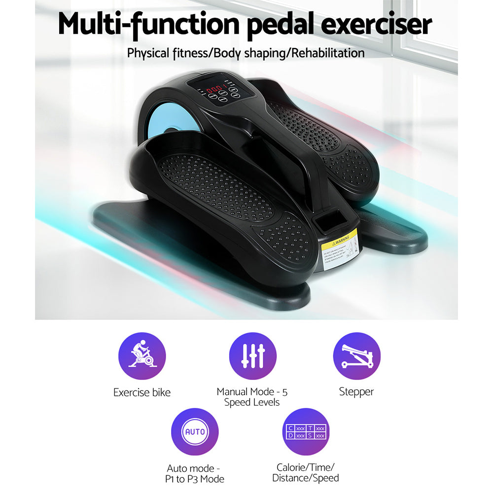 Everfit Pedal Exerciser Mini Exercise Bike Cross Trainer 50W Blue-Sports & Fitness > Bikes & Accessories-PEROZ Accessories