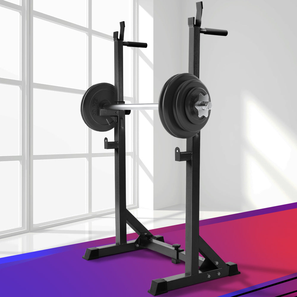Everfit Weight Bench Adjustable Squat Rack Home Gym Equipment 300kg-Sports & Fitness > Fitness Accessories-PEROZ Accessories