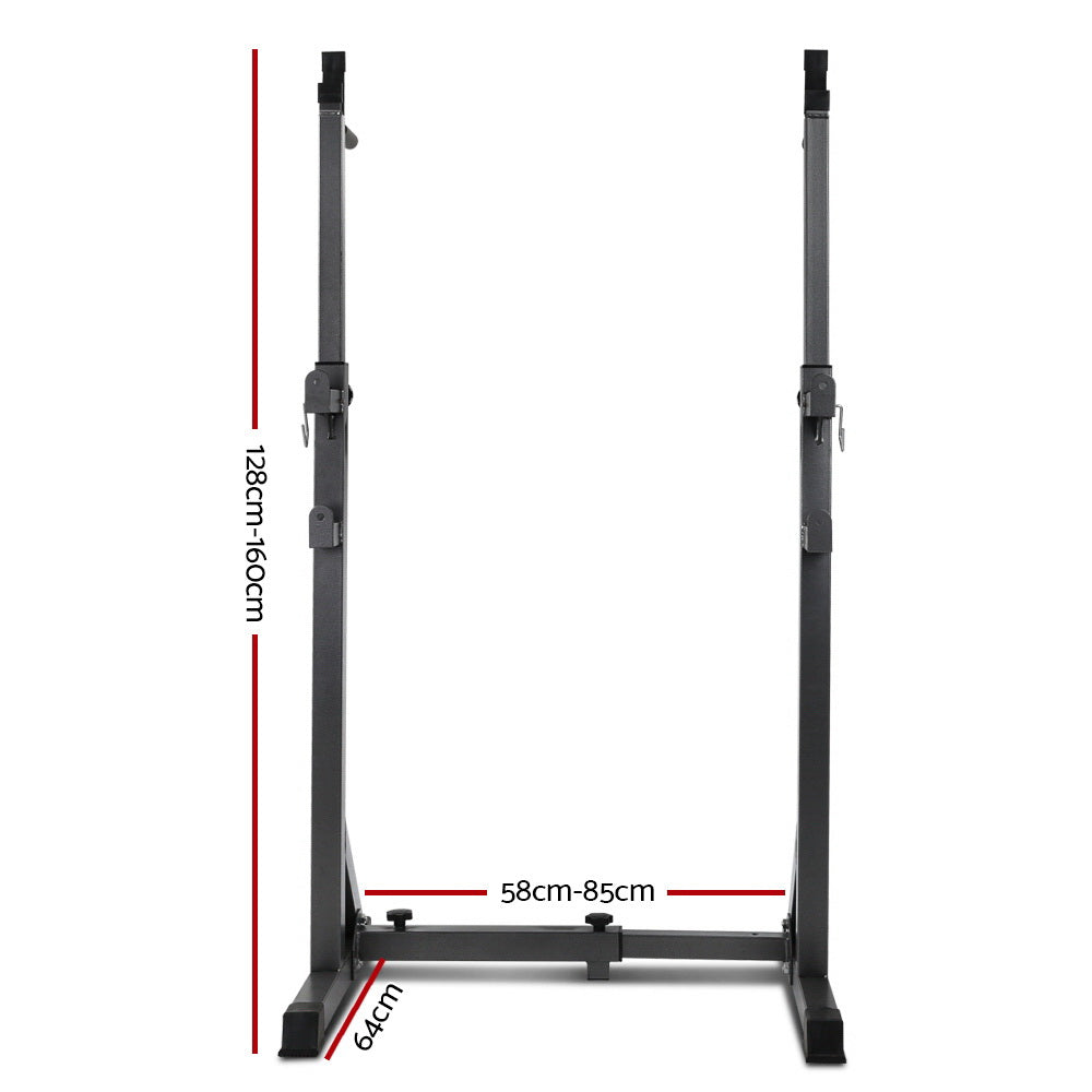 Everfit Weight Bench Adjustable Squat Rack Home Gym Equipment 300kg-Sports & Fitness > Fitness Accessories-PEROZ Accessories