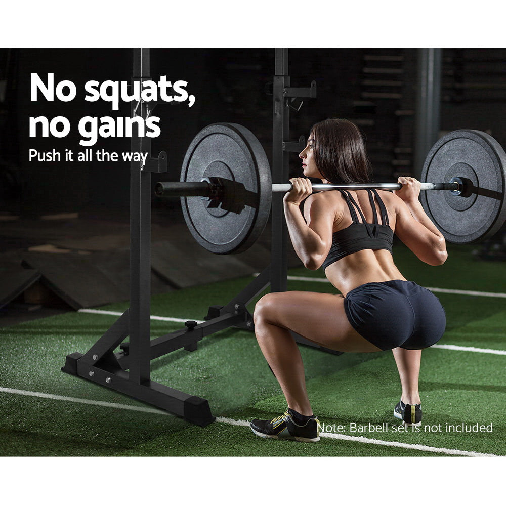 Everfit Weight Bench Adjustable Squat Rack Home Gym Equipment 300kg-Sports & Fitness > Fitness Accessories-PEROZ Accessories