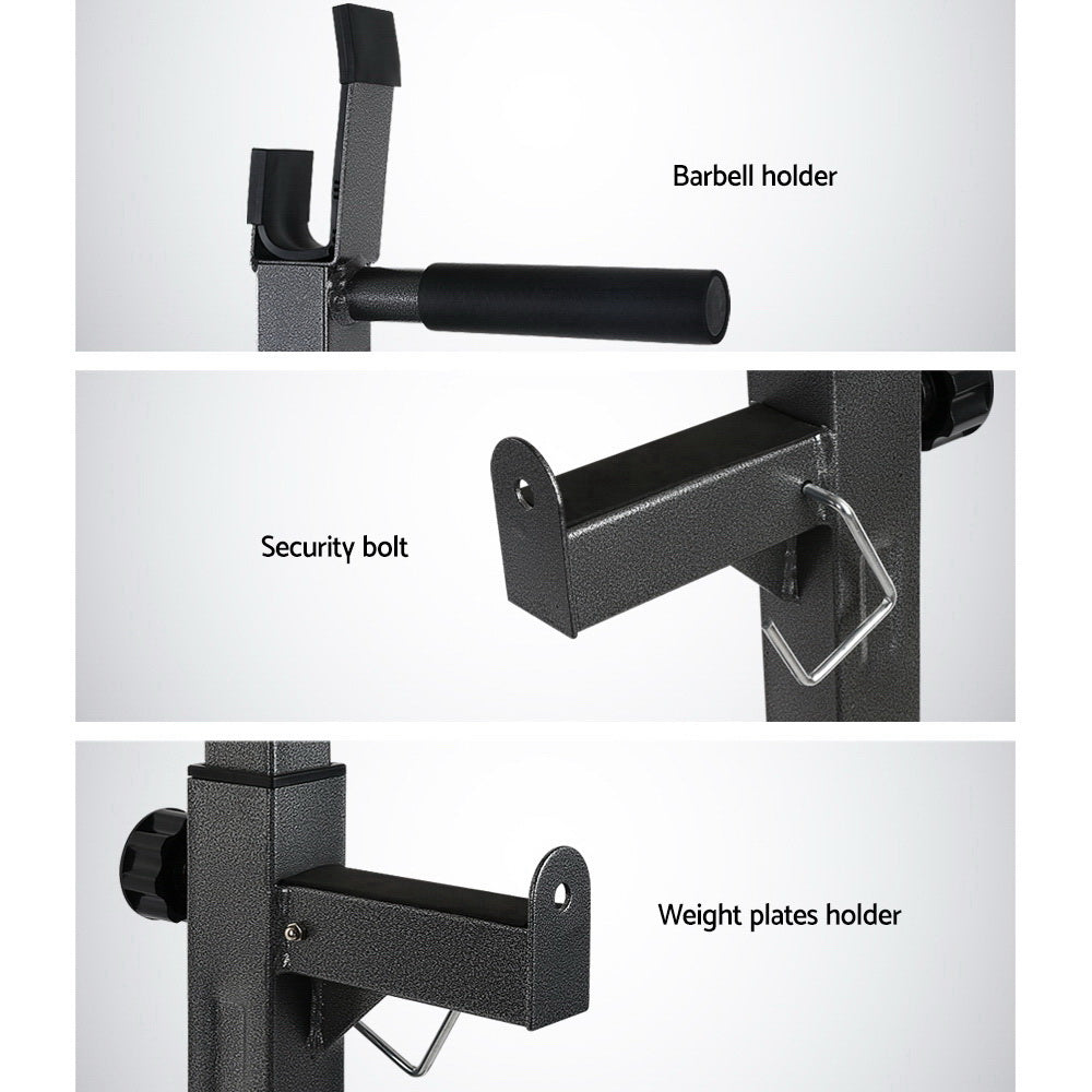 Everfit Weight Bench Adjustable Squat Rack Home Gym Equipment 300kg-Sports & Fitness > Fitness Accessories-PEROZ Accessories