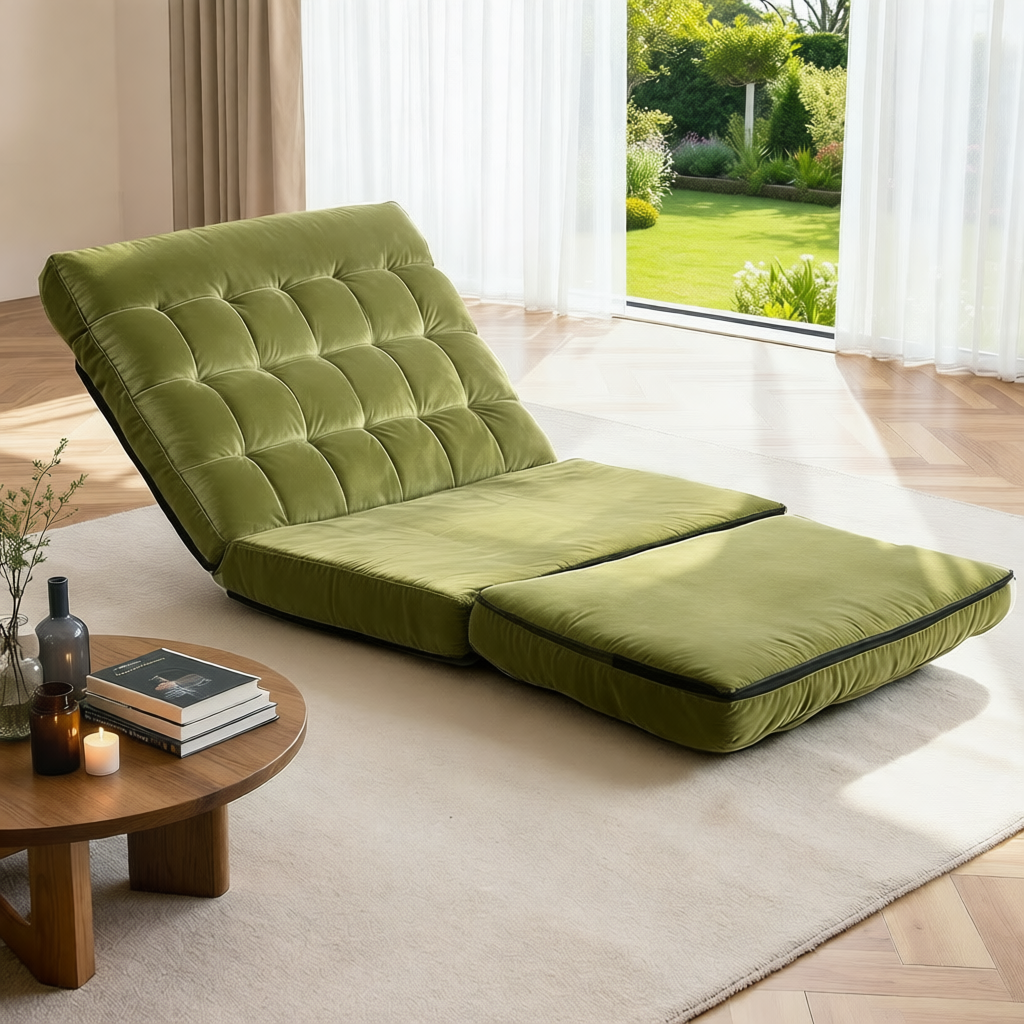 ArtissLounge Sofa Bed 2 seater Green Fabric-Furniture > Bar Stools & Chairs > Arm Chairs & Recliners-PEROZ Accessories