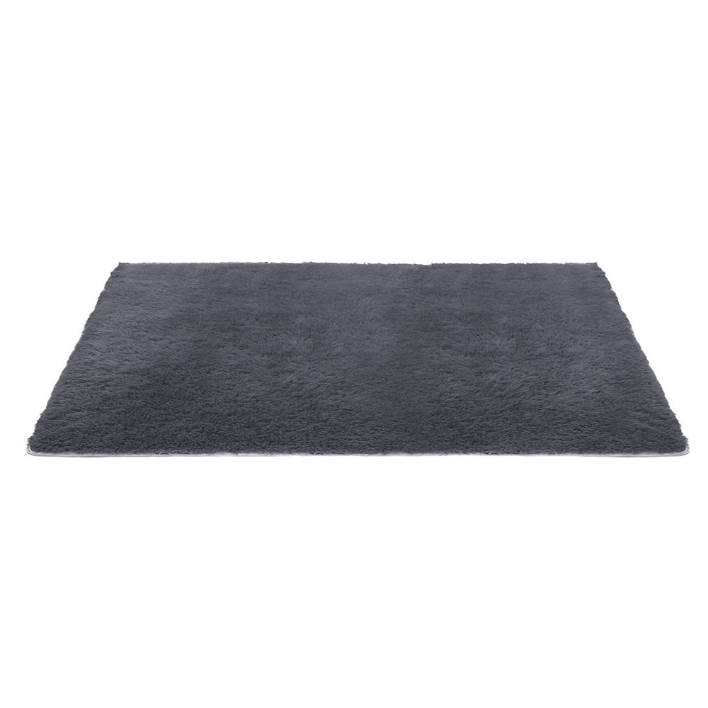Artiss Floor Rug 160x230cm Plush Area Shaggy Rug Living Room Bedroom Carpet Grey-Home & Garden > Rugs > Floor Rugs-PEROZ Accessories
